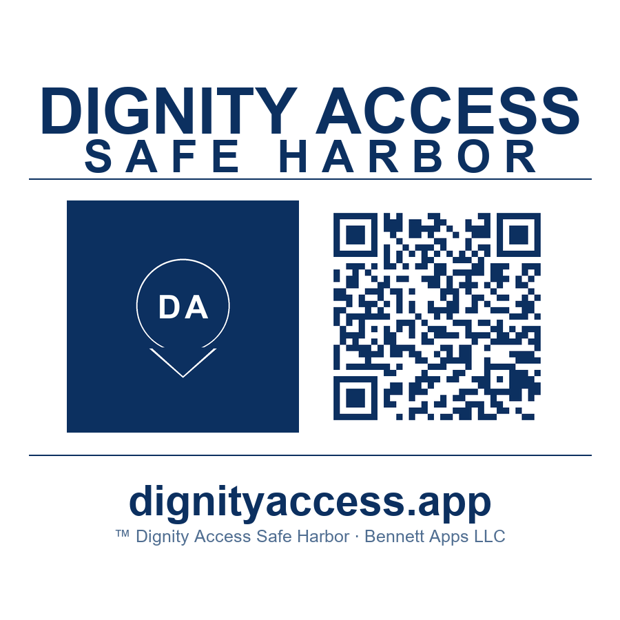 Dignity Access Safe Harbor 3x3 partner decal