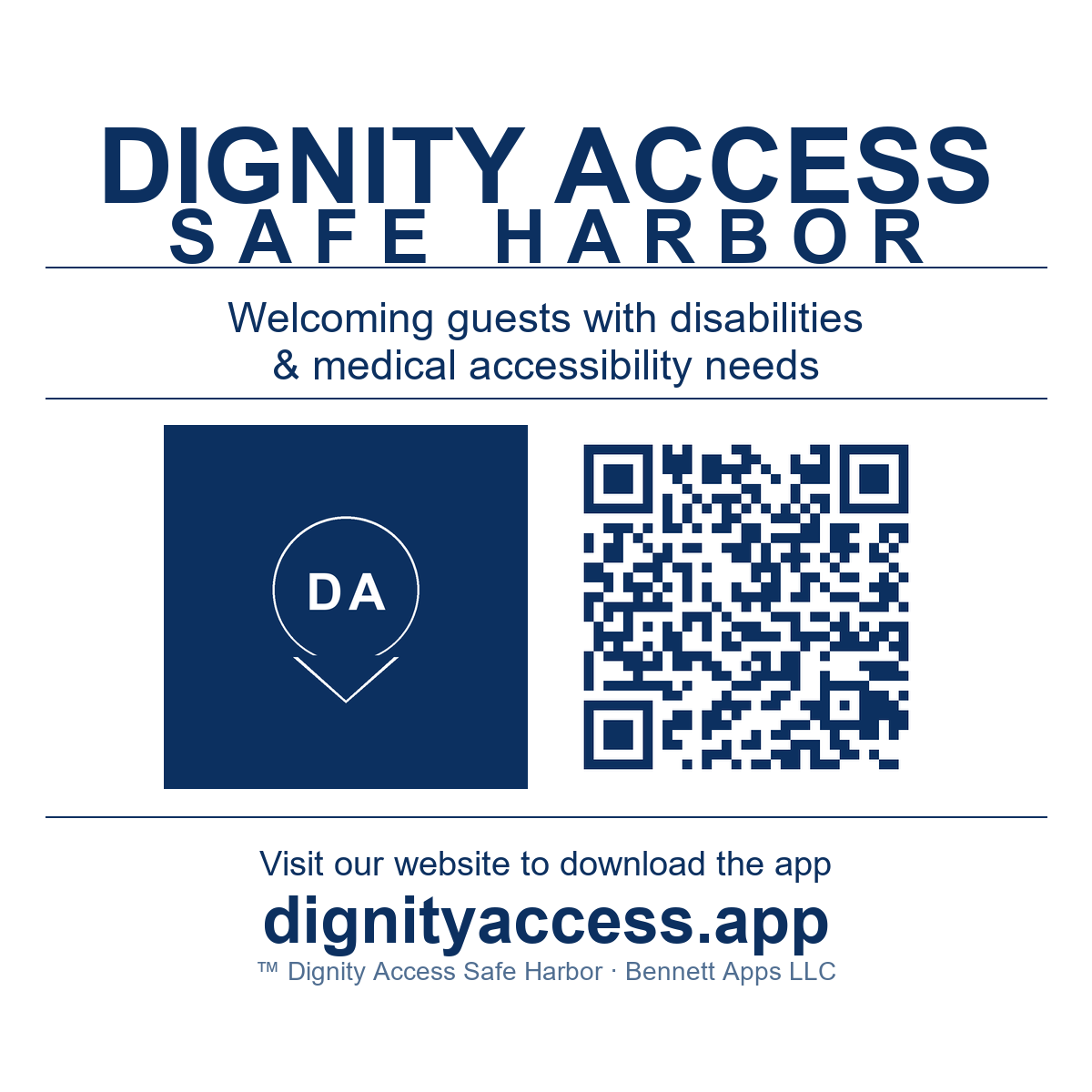 Dignity Access Safe Harbor 4x4 partner decal