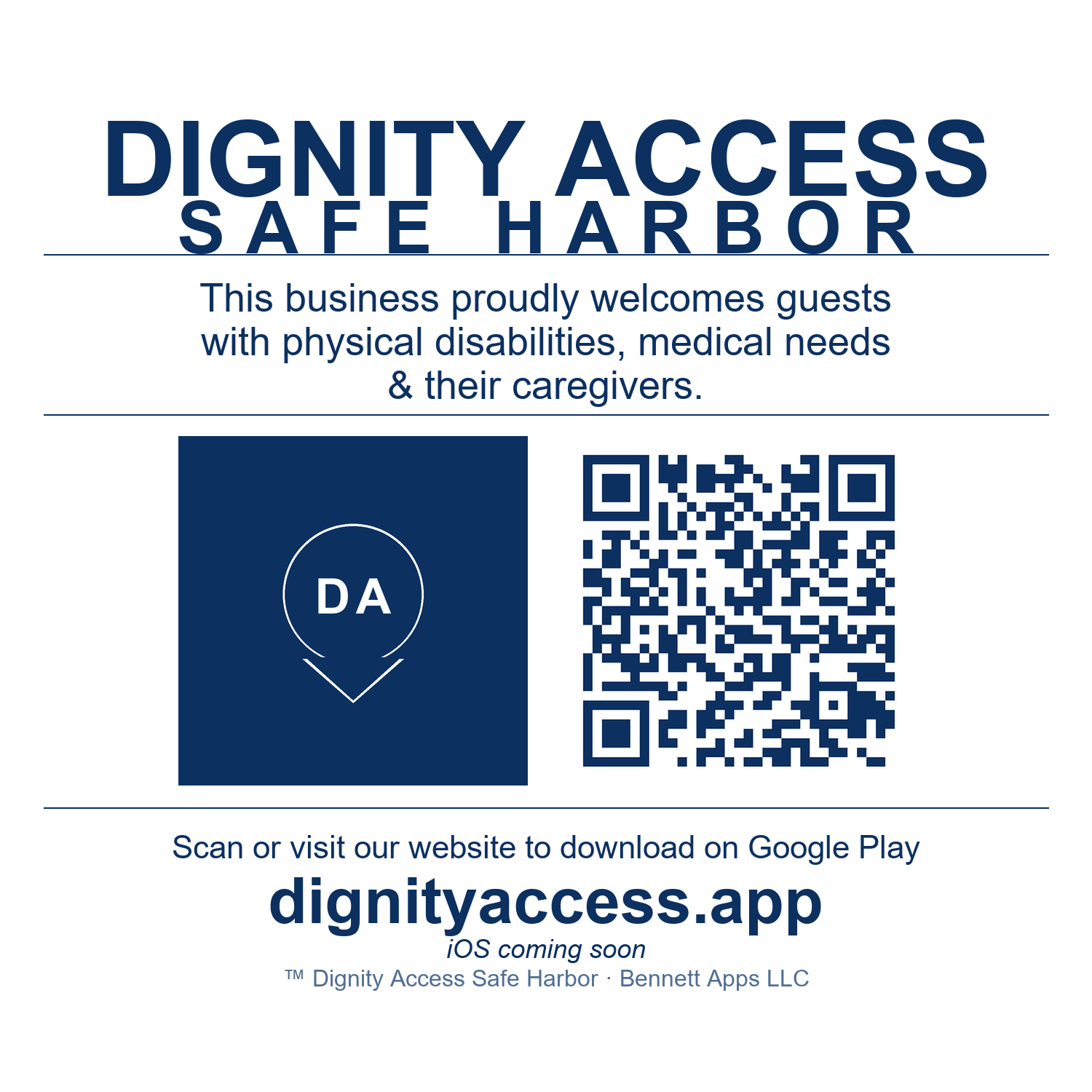 Dignity Access Safe Harbor 5x5 partner decal